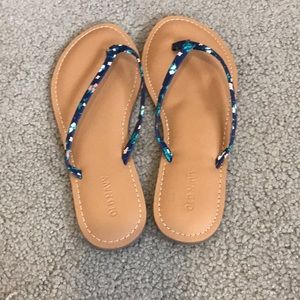 Old Navy Floral Flip Flops